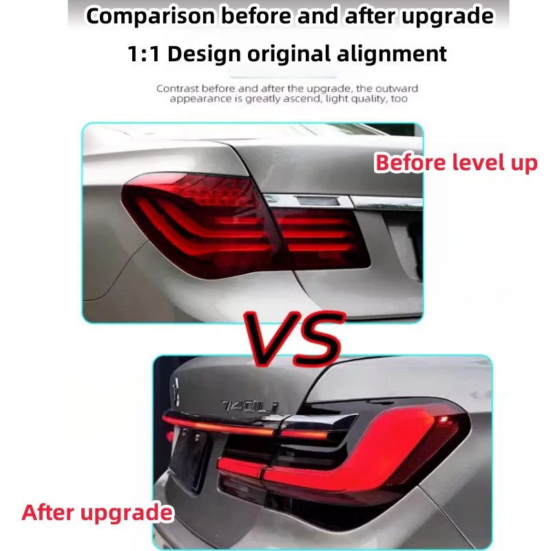 For BMW 7 Series F01 F02 2009-2015 Upgrade G12 LED Dynamic DRL sequential turn signal rear trunk taillight auto accessories