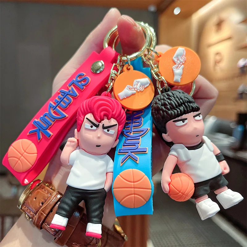 Slam Dunk Master Keychain Cartoon Anime Handmade Doll Pendant Creative Basketball Boy Car Key chain Ring Bag Charm Decoration