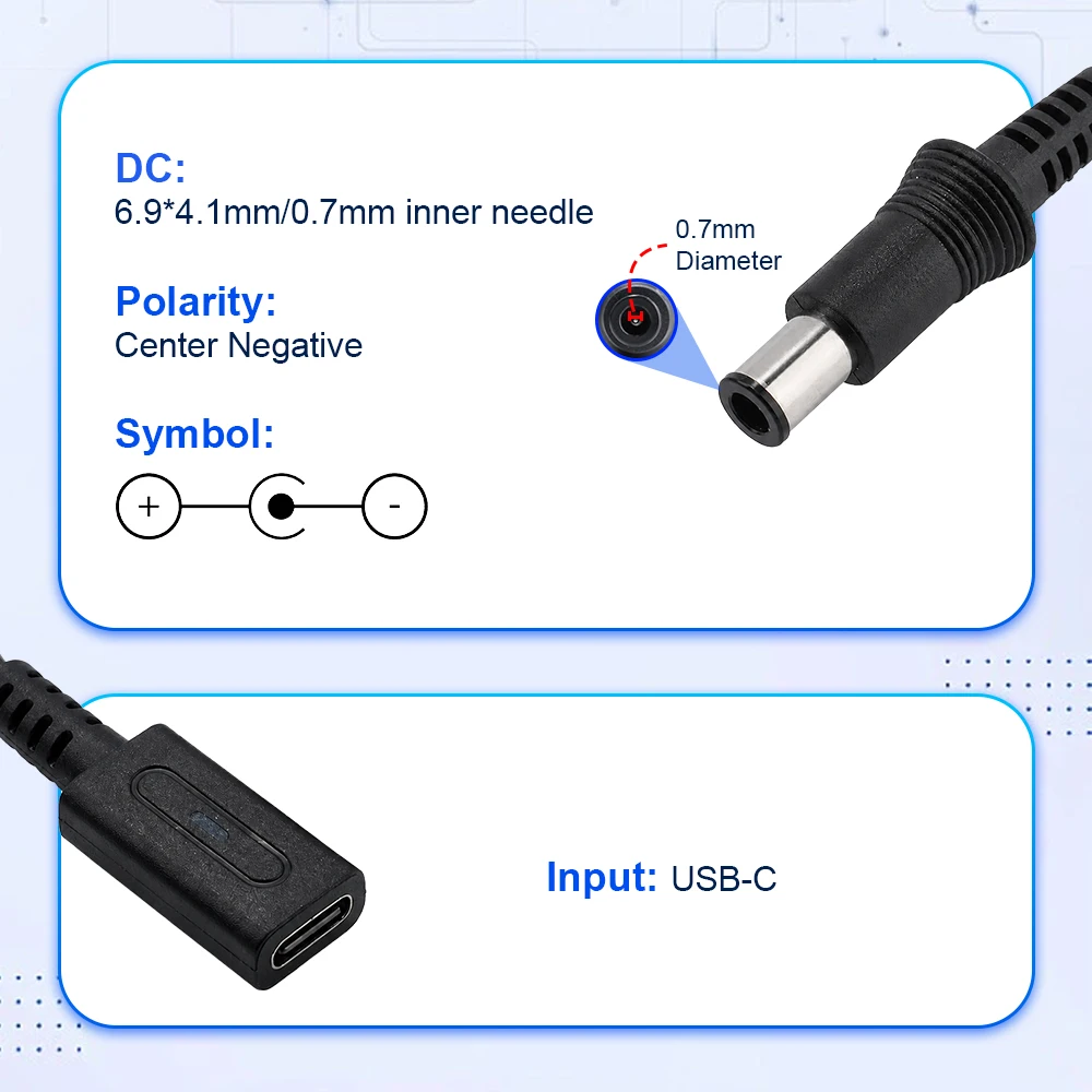 10CM Black USB-C to DC 9V Power Adapter Convertor for Nintendo US SNES SNS-001, SNS-101 Game Console view 3