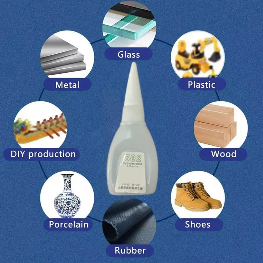 502 Glue Adhesive Strong Adhesive Quick-drying  Adhesive Leather Rubber Wood Metal Strong Bond Liquid Glue Tool Office Supplies image 5