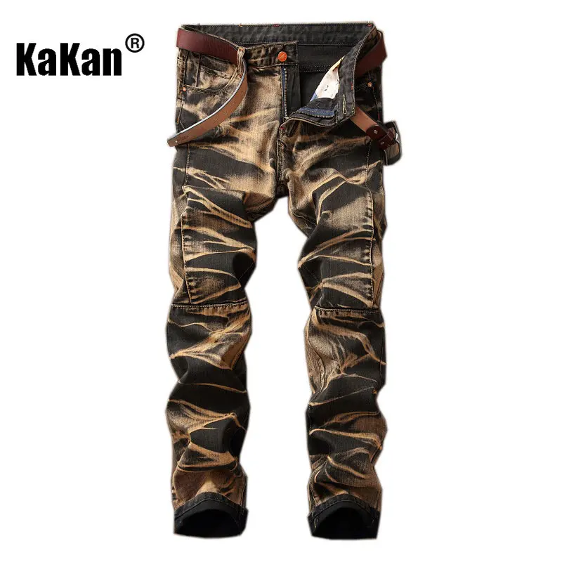 

Kakan - European and American Summer New Men's Jeans, Jeans Men's Four-color Trousers Pocket Decoration K02-520