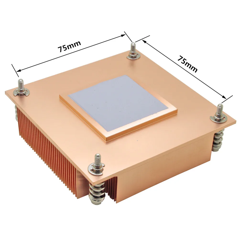 1U Server Cpu Koeler Skiving Fin Koperen Heatsink Voor Intel 1150 1151 1155 1156 I3 I5 I7 Industriële Computer Passieve cooling