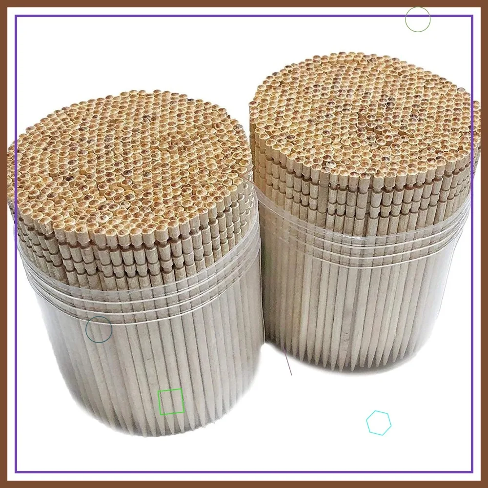 1000 Wooden Toothpicks with Ornate Handle, 2 Packs of 500, Party & Cleaning Teeth