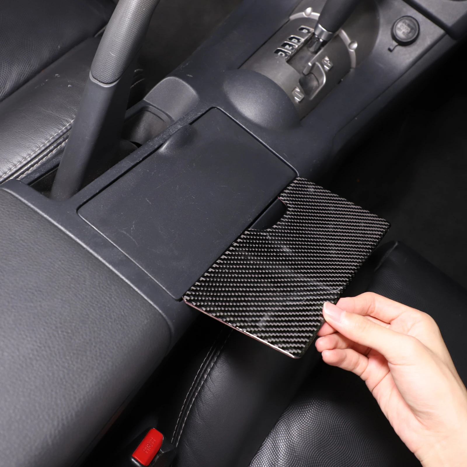 

For Mitsubishi Eclipse 06-11 Soft Carbon Car in The Control Shifter Gear Handbrake Side Panel Cover Trim Sticker Car Accessories