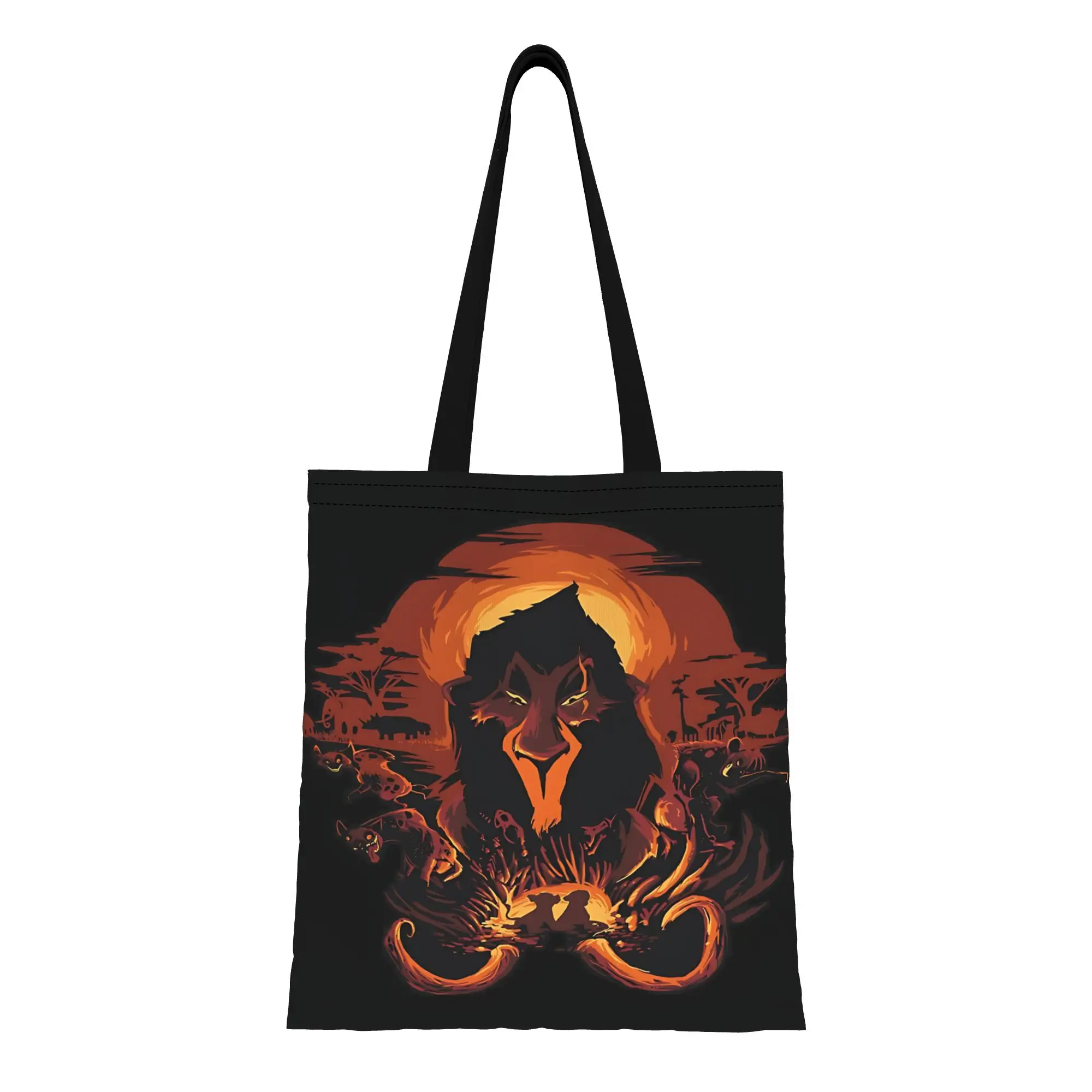 

1 шт. холщовая сумка-тоут с изображением Льва из мультфильма Дисней, женская сумка через плечо, для школы