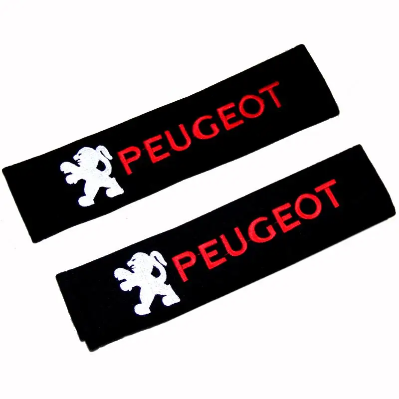 2 قطعة تصفيف السيارة حزام الأمان حماية منصات الكتف لبيجو 206 307 308 3008 207 208 407 408 508 2008 5008 107 106 205 301