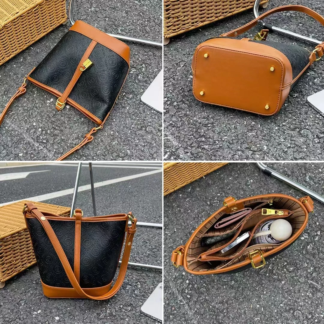 Vexaro designer leather handbag crossbody shoulder purse detail view