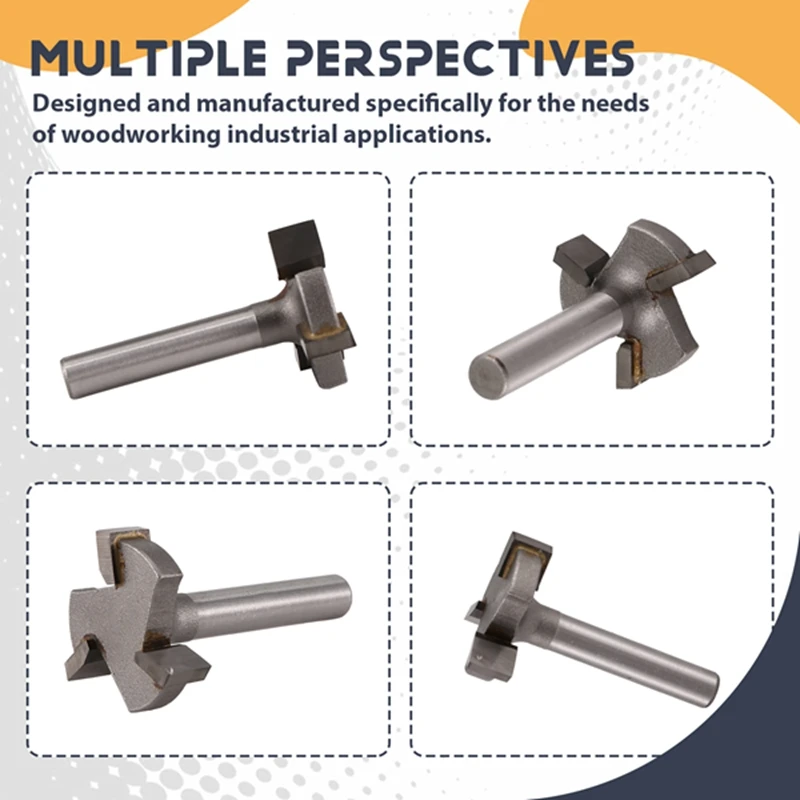 AC88-CNC Spoilboard Surfacing Milling Cutter Router Bit 1/4 Inch Shank Carbide Tipped Engraving Carving Cutting Tools