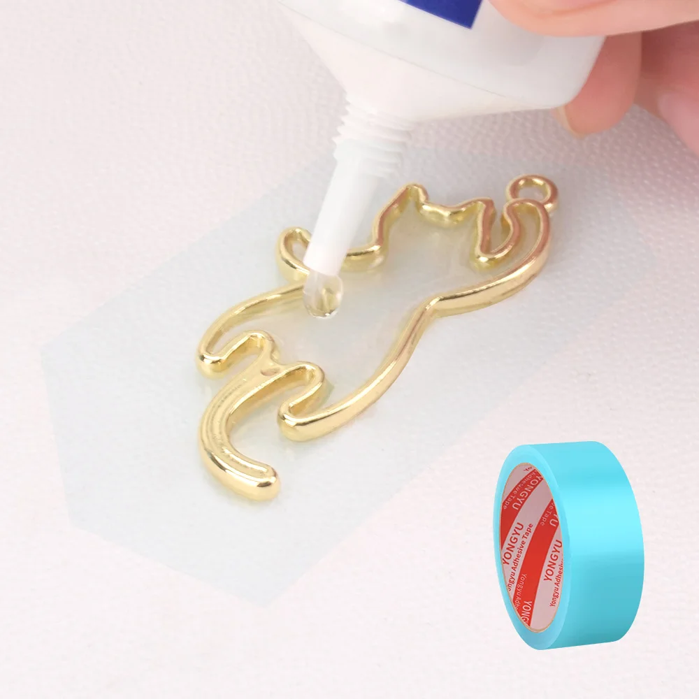 Nastro semitrasparente senza cuciture per telaio in metallo aperto cavo fai-da-te Impostazione stampo in resina epossidica UV Nastro in resina senza cuciture Creazione di gioielli