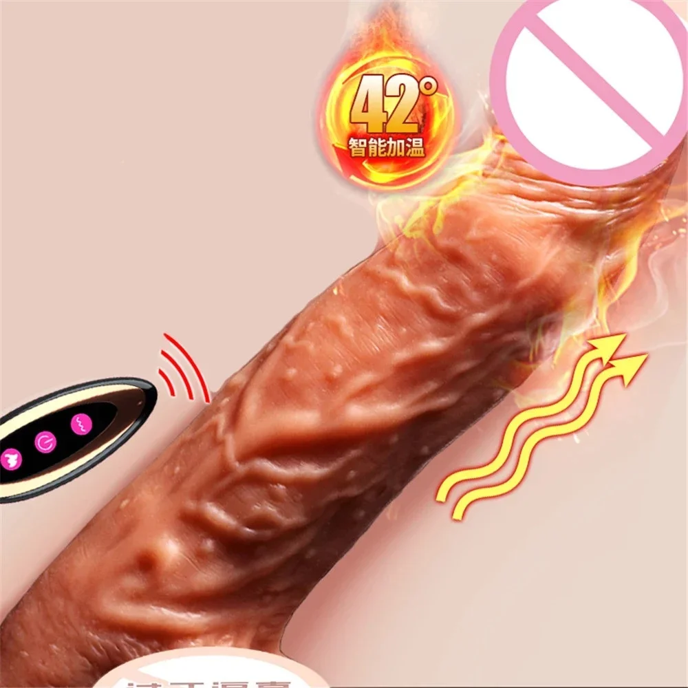 Realistic Dildo Vibrator Heating Thrusting G Spot Anal Stimulator Silicone Dildos Suction Cup Huge Penis Sex Toys for Women Man