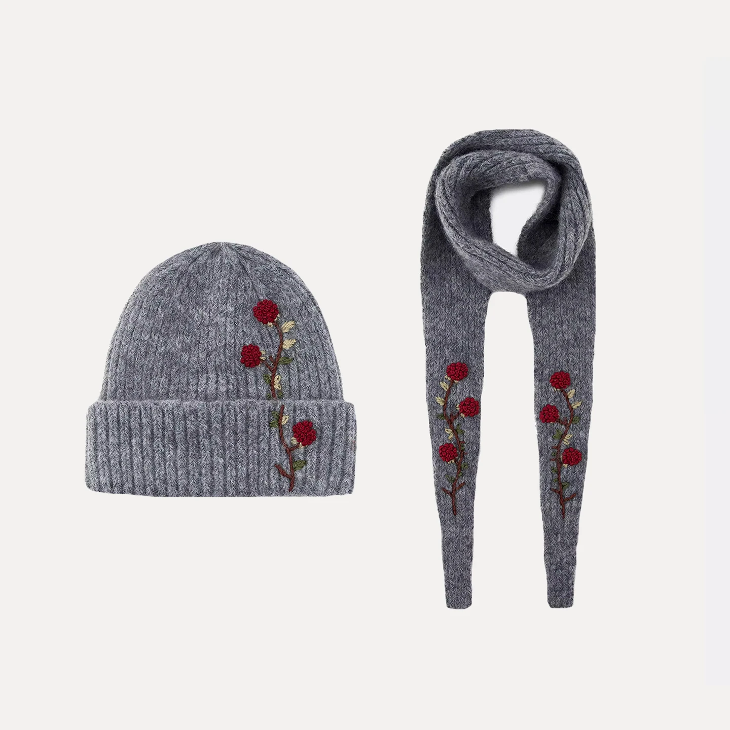 Z Winter 2025 جديد Sle المرأة محبوك قبعة وشاح وقفازات مجموعة Faionable Triplet Accory #5