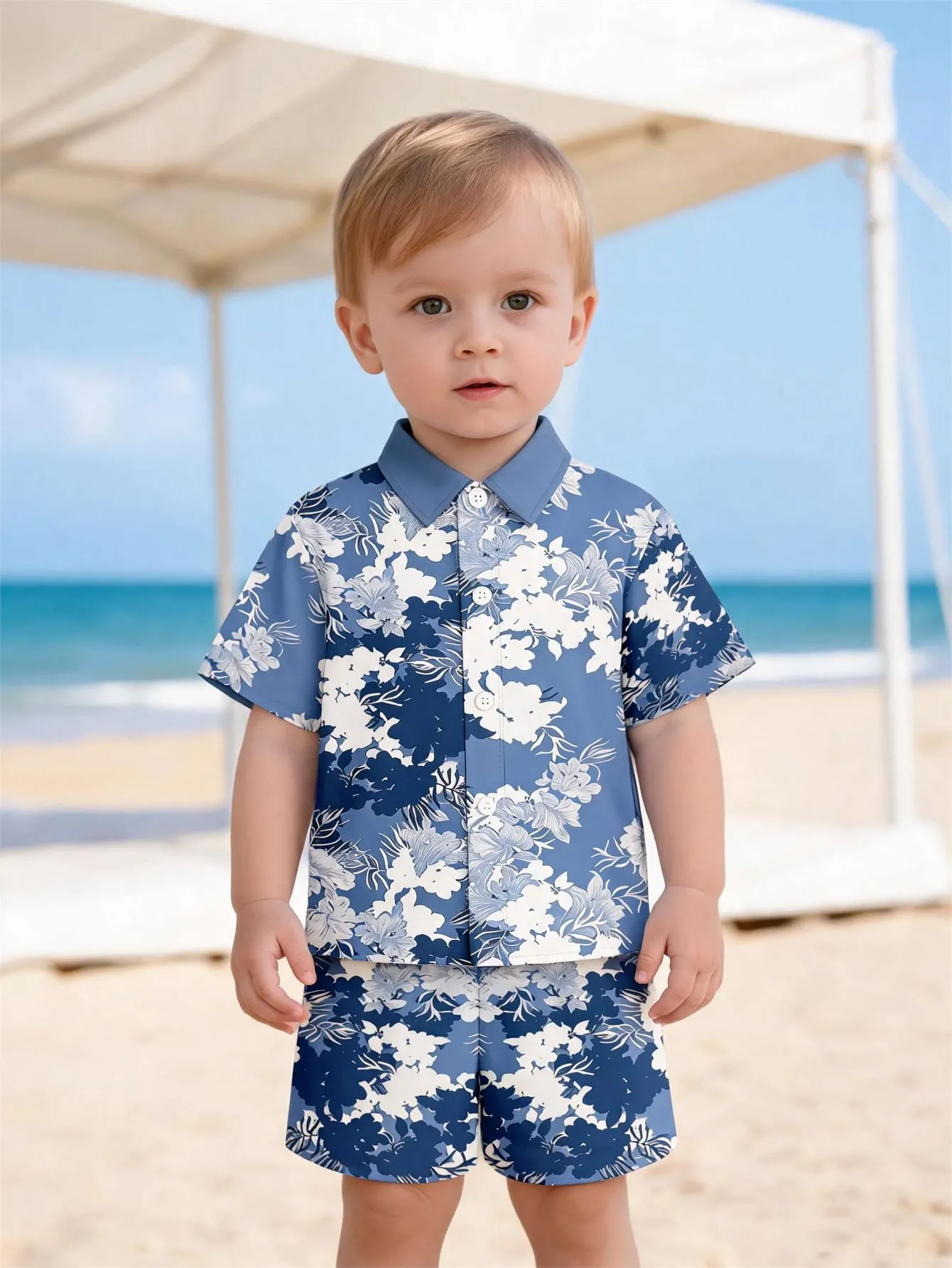 Baby shirt shorts, breathable sweat wicking and quick drying fabric, comfortable and versatile, cute and energetic baby outfit