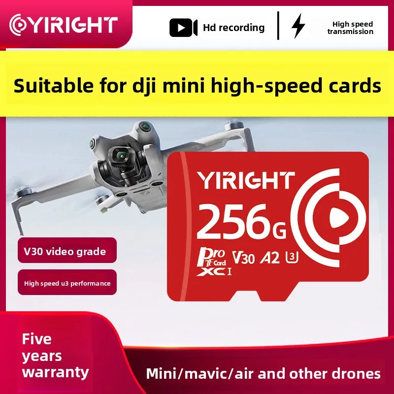 MicroSD Memory Card U3 High Speed 64/128/256/512GB MAX ENDURANCE TF Card Full HD 4K for action cameras or drones DJI Mini 4 Pro