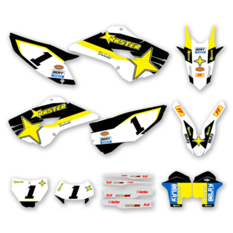 

SPACE Custom Motorcycle Graphics Decal Stickers Kits for Husaberg 2013 2014 TE FE Number Name Custom Stickers Kits