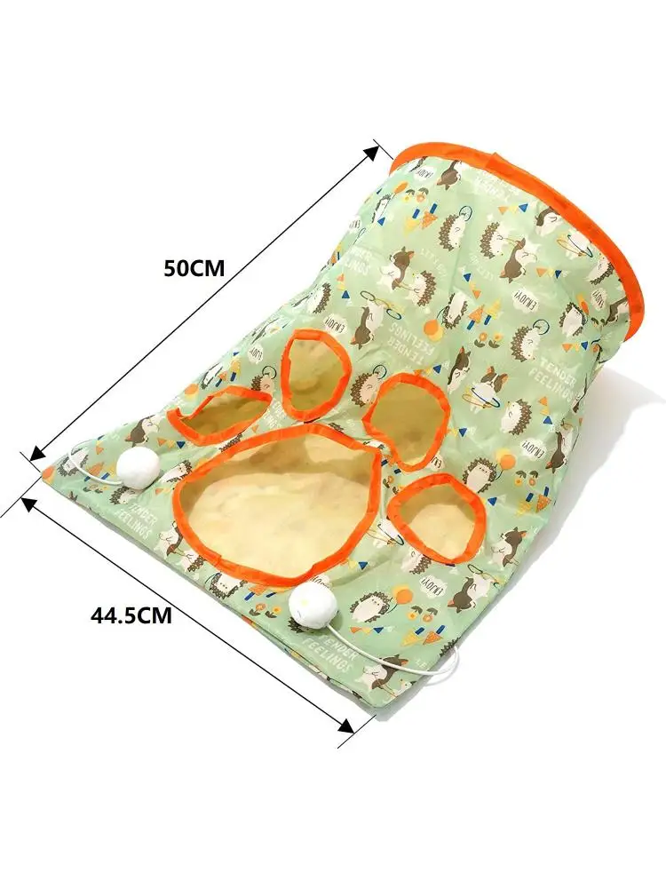 

Cat Tunnel Ring Paper Drill Bag, Cat Drill Hole, Interactive Play Toys