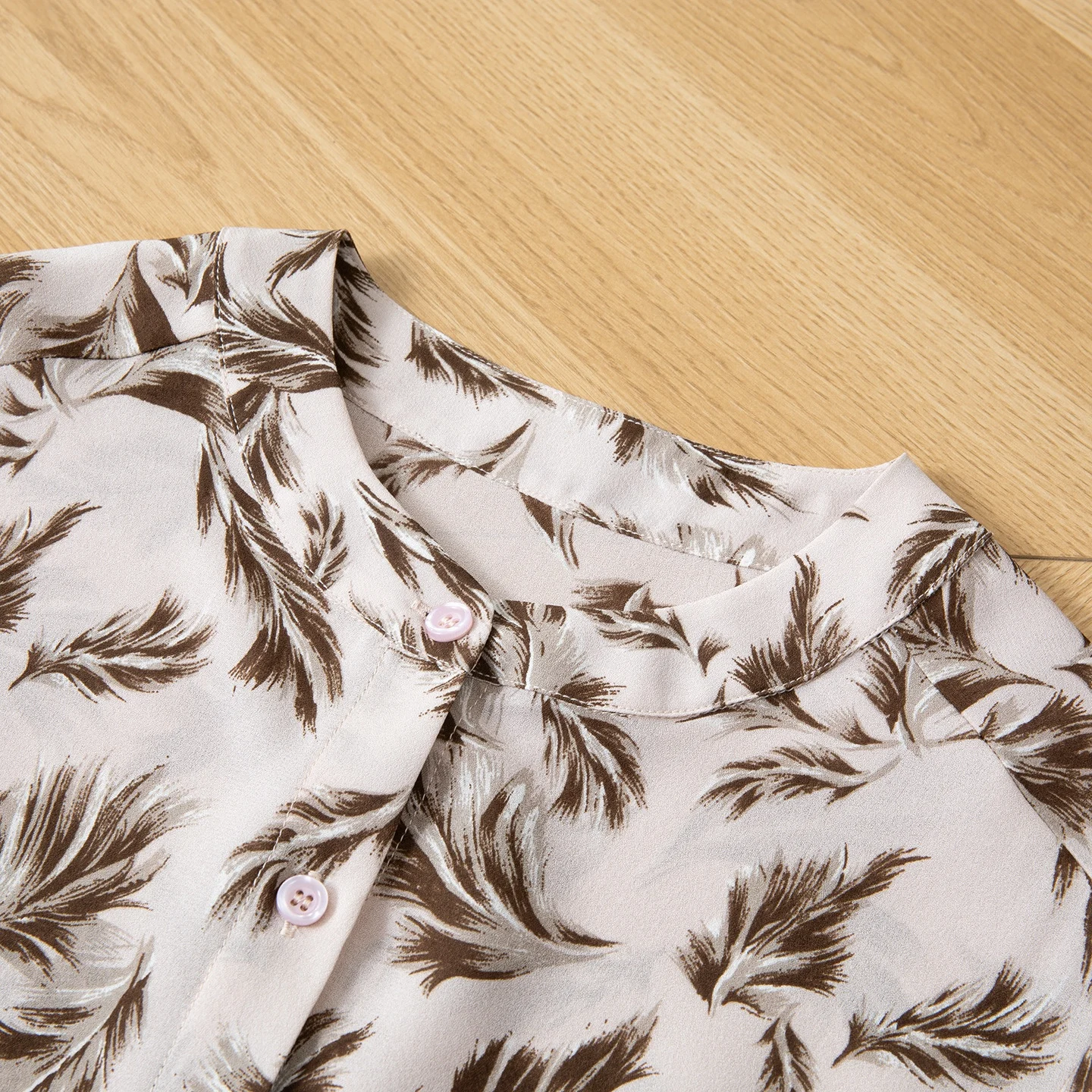 Женская ранняя осень 2022, новинка, 100% натуральный шелковый шелк Цзяньхун, креп, свободный дизайн, рубашка с рукавами-фонариками три четверти