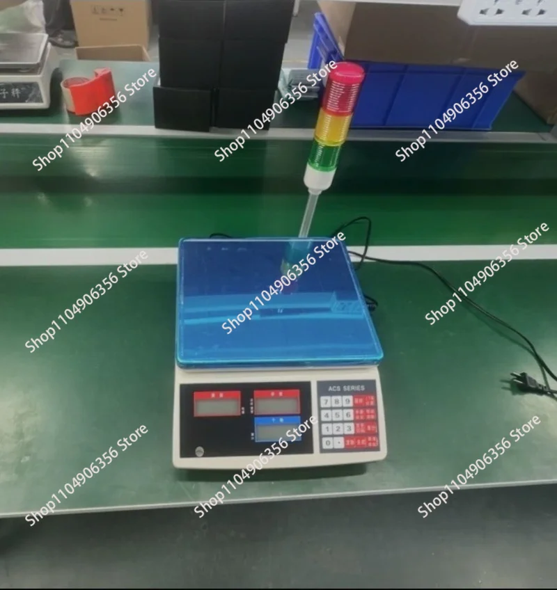 Tri-color Light Electronic Bench Scale, Upper Lower Limit Sound Light Alarm, High Accuracy Counting Weighing Checkweigher