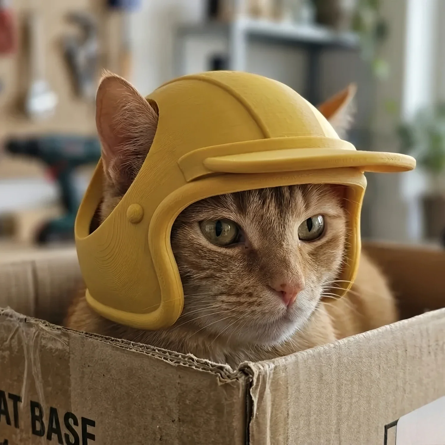 Cute Pet Cat Motorcycle Helmet, Kitten Safety Hat, Pet Headwear for Photography Props