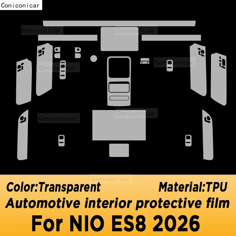 

Защитная прозрачная пленка из ТПУ для центральной консоли автомобиля NIO ES8 2026, антицарапийная, самовосстанавливающаяся, аксессуары
