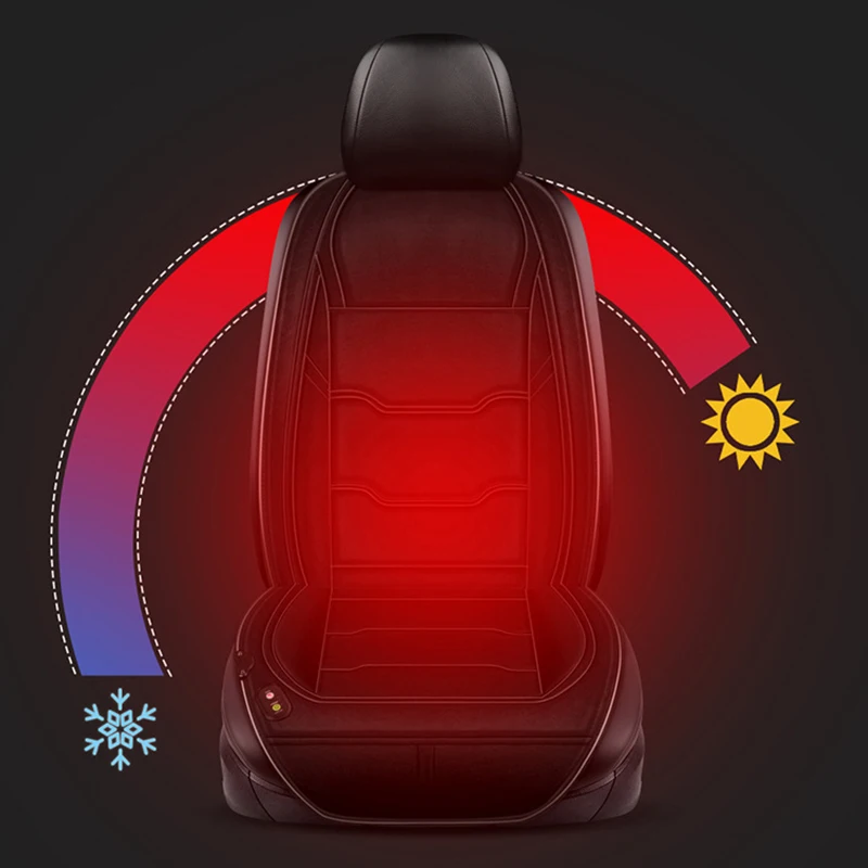 1Pc Single Seat Car Heated Seat Cushion 12V/24V Multi-Level Temperature Control Car Heated Seat Cushion For Cars SUVs Trucks RVs