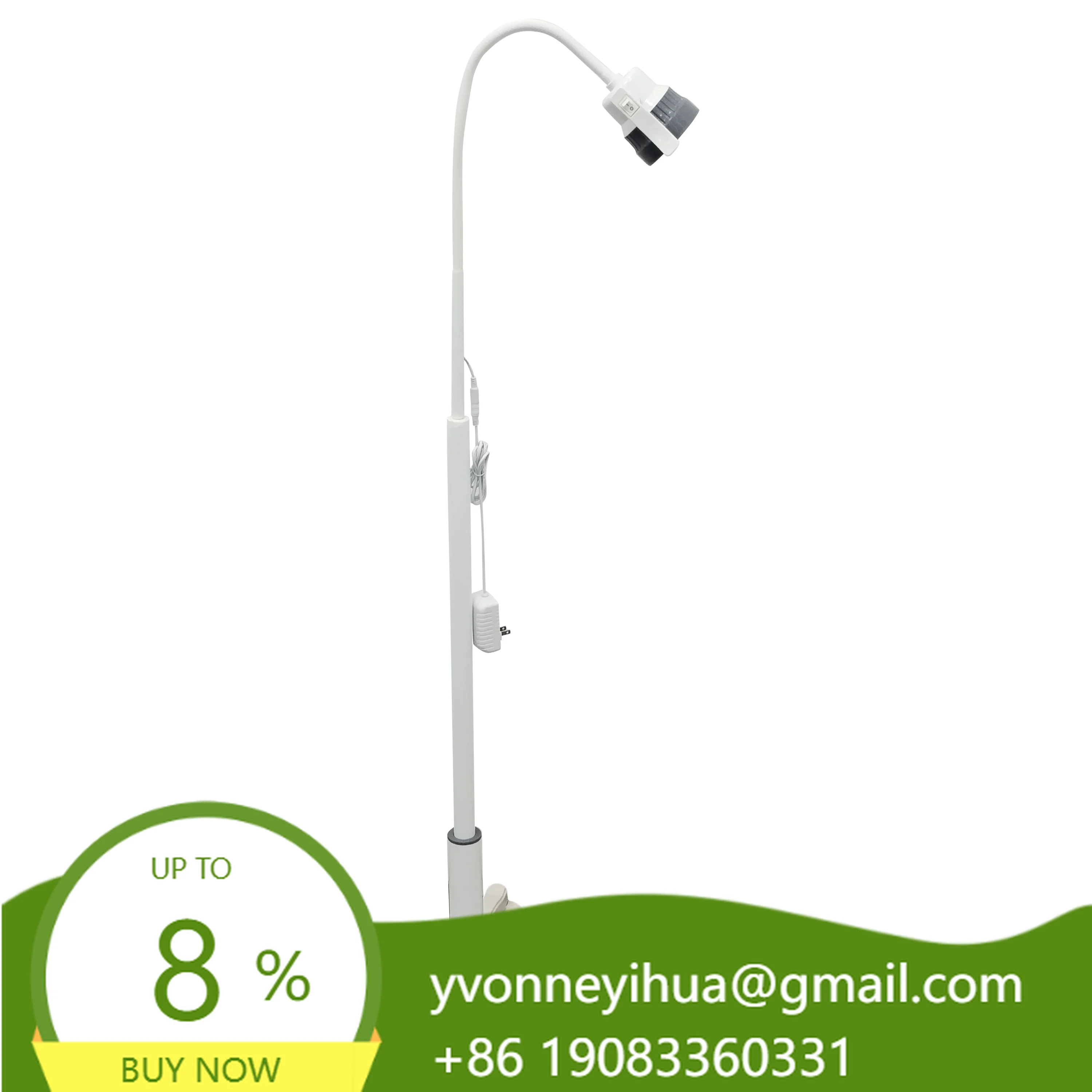 Surgical Medical Floor Stand 7 Hole LED Adjustable Dental Clinic Mobile Gyn Ent Operation Room Lamp Shadowless Examination Light