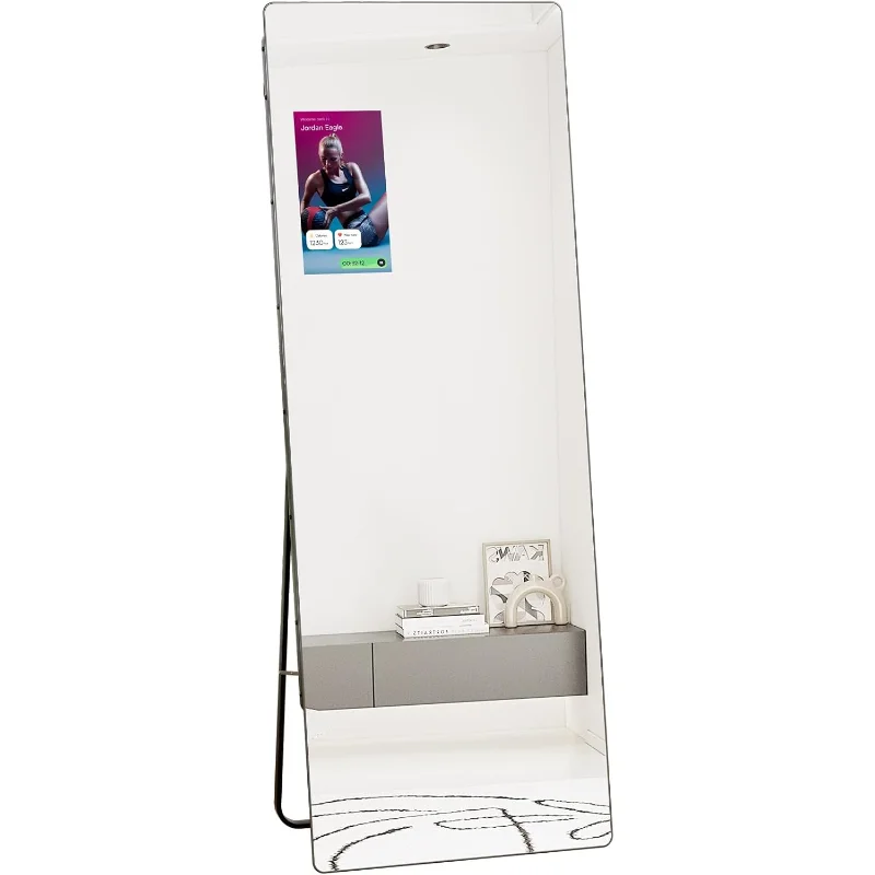 

Зеркало для спортзала Smart Home 65 x 23,6 дюйма, зеркало для тренировок с 14-дюймовым дисплеем, поддержка функции литья телефона, Follow Tiktok V