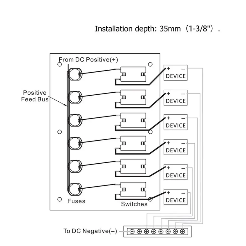 

Multifunction Toggle Switch Panel 12 Volt Marine Electric Equipment for Boat Styling Interior Yacht RV Car