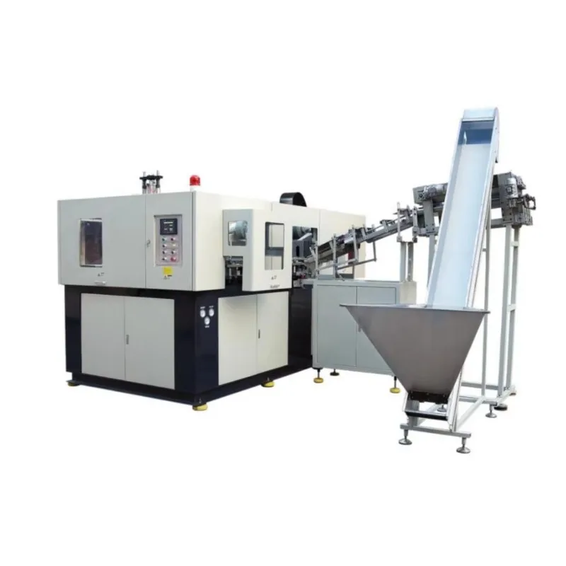 Automatic pet blow molding machine for making 2-chamber water bottles