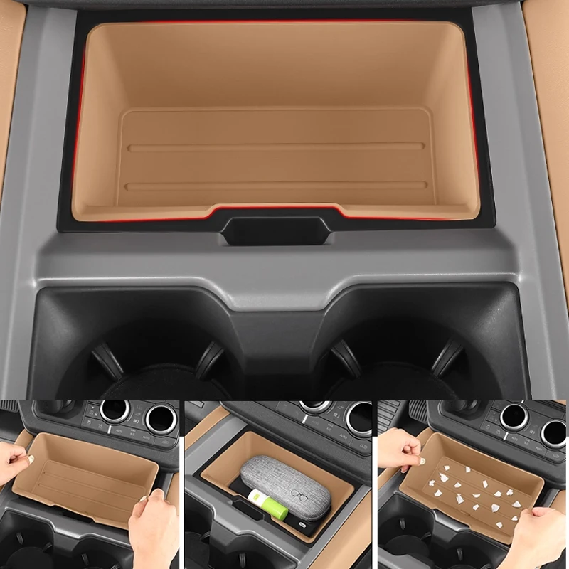 For Land Rover Defender 25 110 90  central storage box protection pad central water cup holder storage box modified accessories