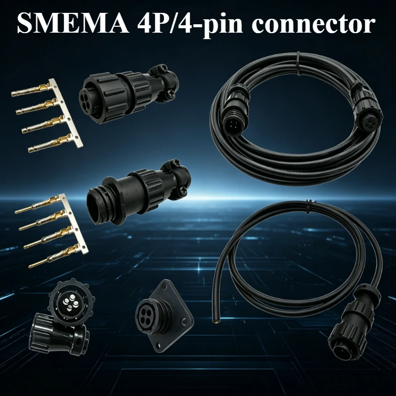 4pin Universal AMP-S PIN Connector Cable SMEMA Plug Power Signal Cable SMT Equipment Gold-plated Male and Female Connector Cable