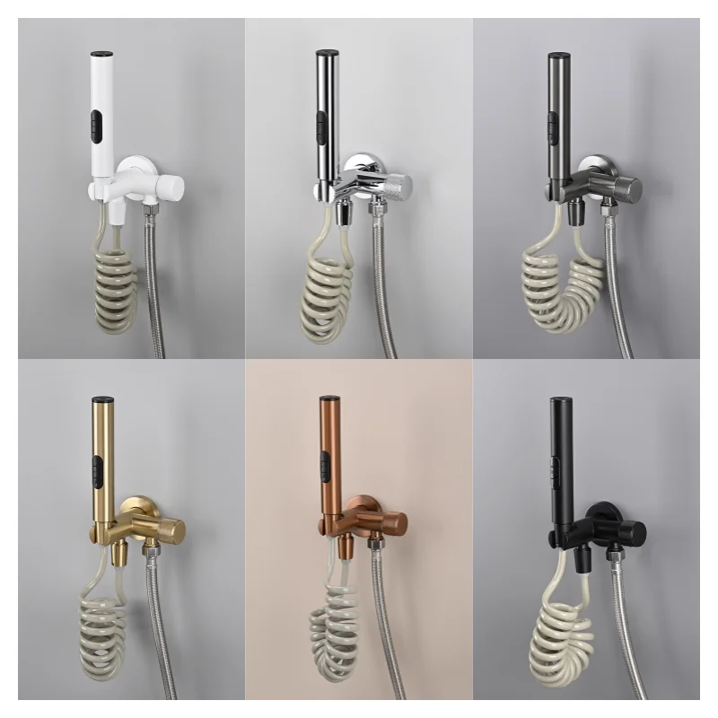 self-closing-toilet-companion-spray-gun-single-cold-water-faucet-outdoor-flushing-bathroom-bidet-one-in-two-out-booster-flusher