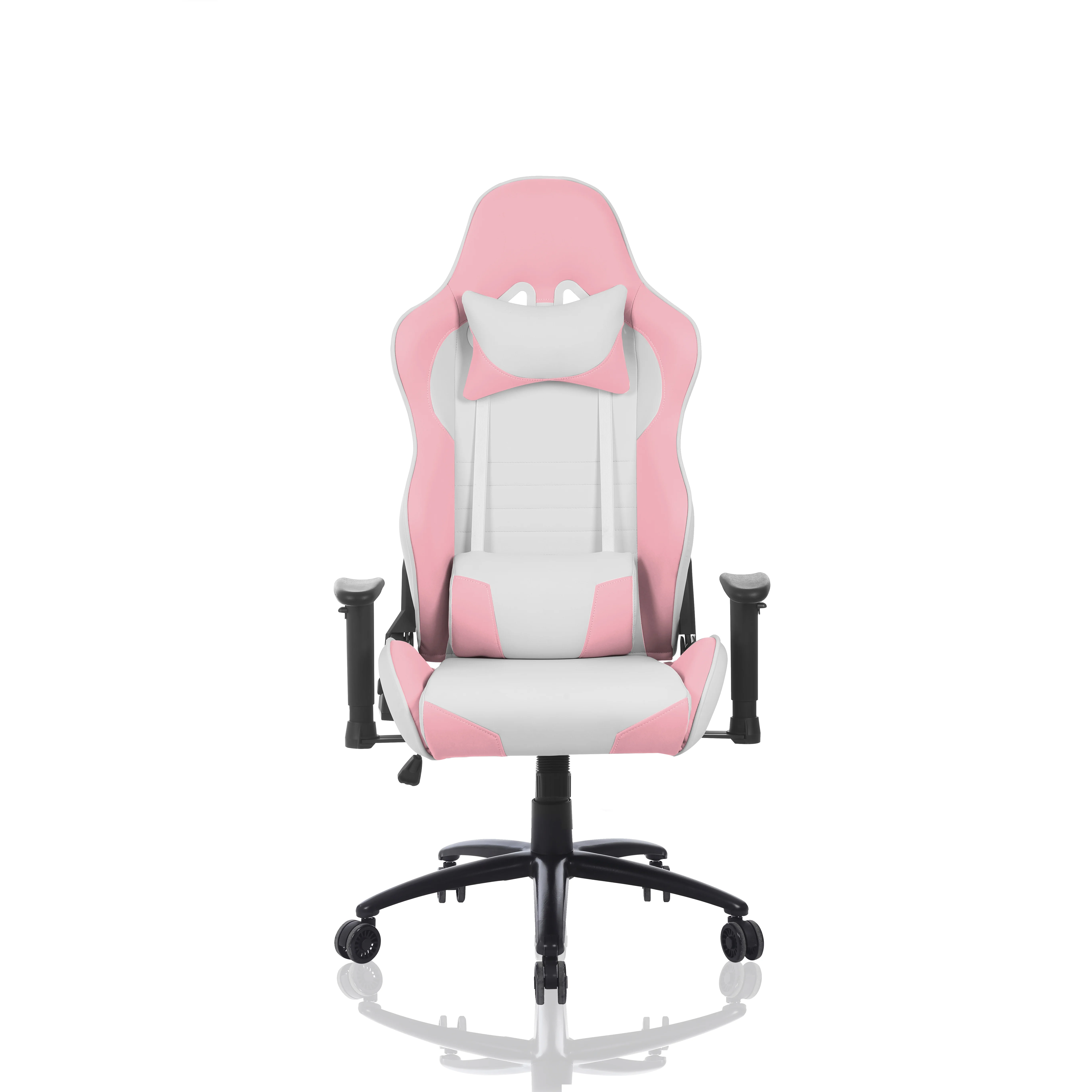 High back gamer chair with lumbar support ergonomic gaming  silla  cadeira de jogo rosa pink  