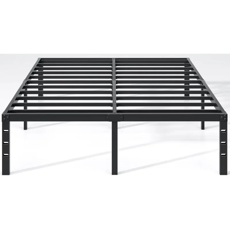 Frame-Simple and Atmospheric Metal Platform Bed Frame, Storage Space Under The