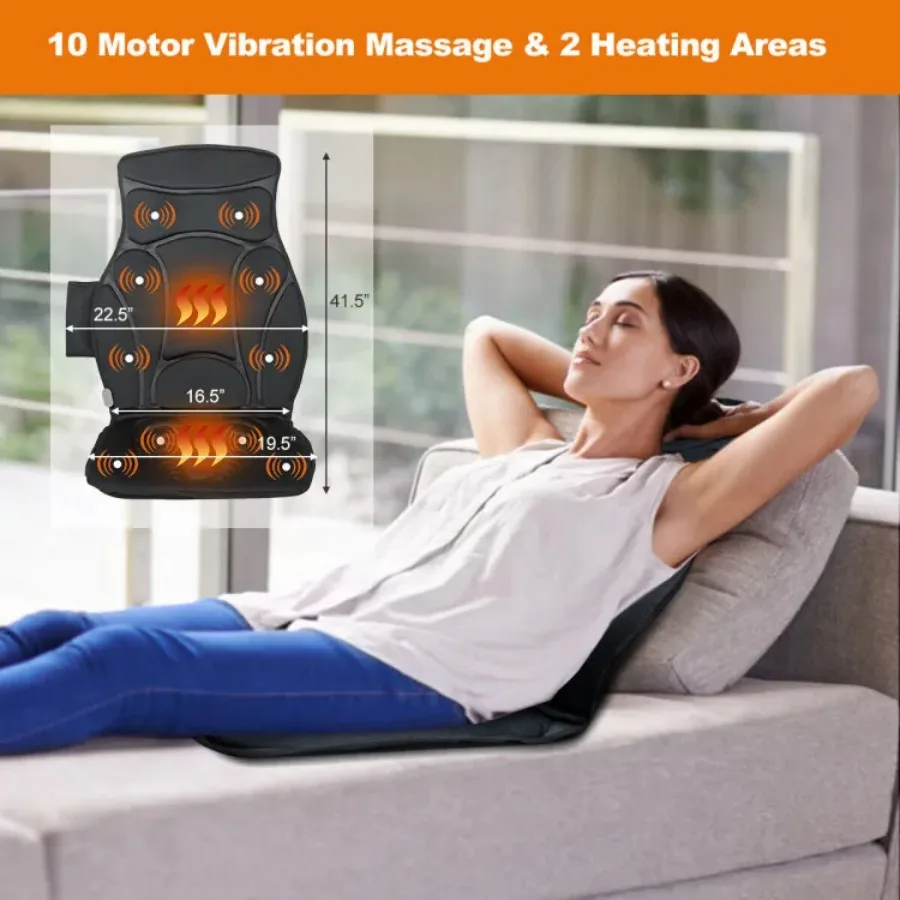 Estera de masaje de cuerpo completo plegable con 10 motores de vibración