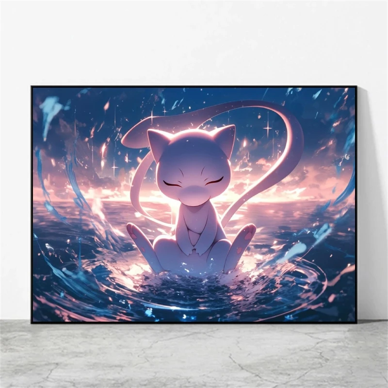 Eeveelution Family Pokemon Decorative Painting High Quality Canvas with Beautiful Picture Quality Adding A Warm Atmosphere