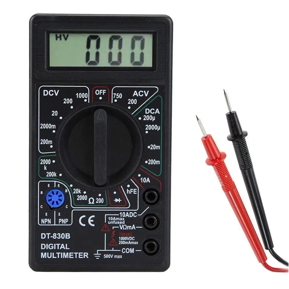 DT830B Multimeter Tester Portable Multimetre Digital Professional Multimetro Ohm Maltimeter Car Battery Circuit Tester Tools