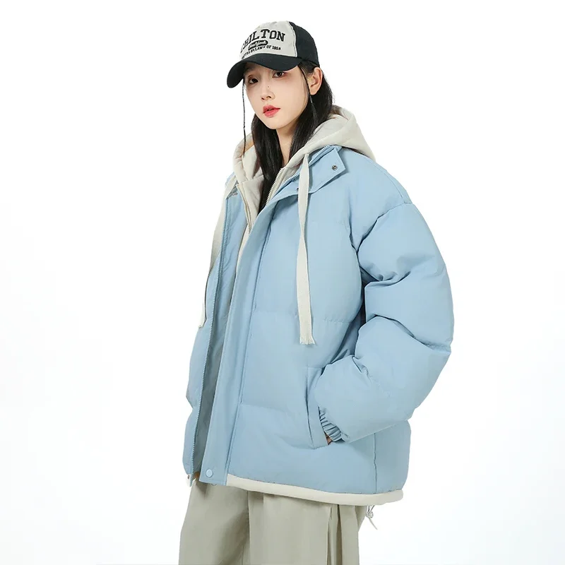 

Hooded Cotton-padded Jackets Two Sets of Cotton-padded Jackets for Men Autumn Winter Casual Thick and Warmfor Teenagers Couples