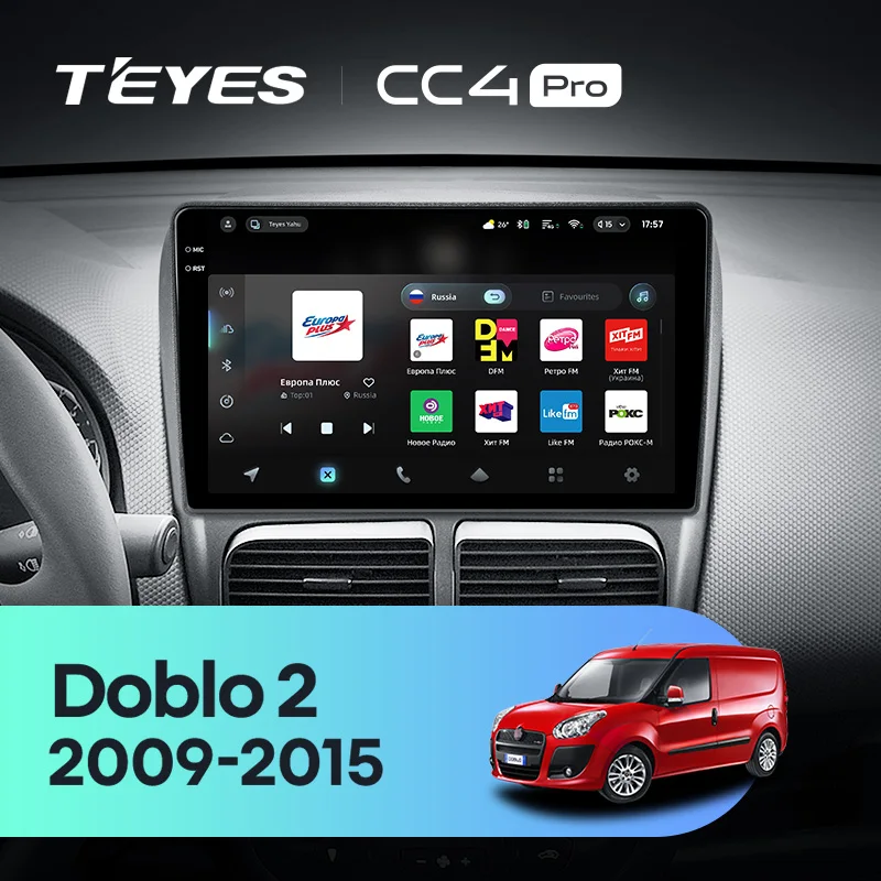 TEYES CC4 PRO For Fiat Doblo 2 II 263 2009 - 2015 CarPlay Radio Multimedia Stereo Car play Android Auto 2DIN Autoradio