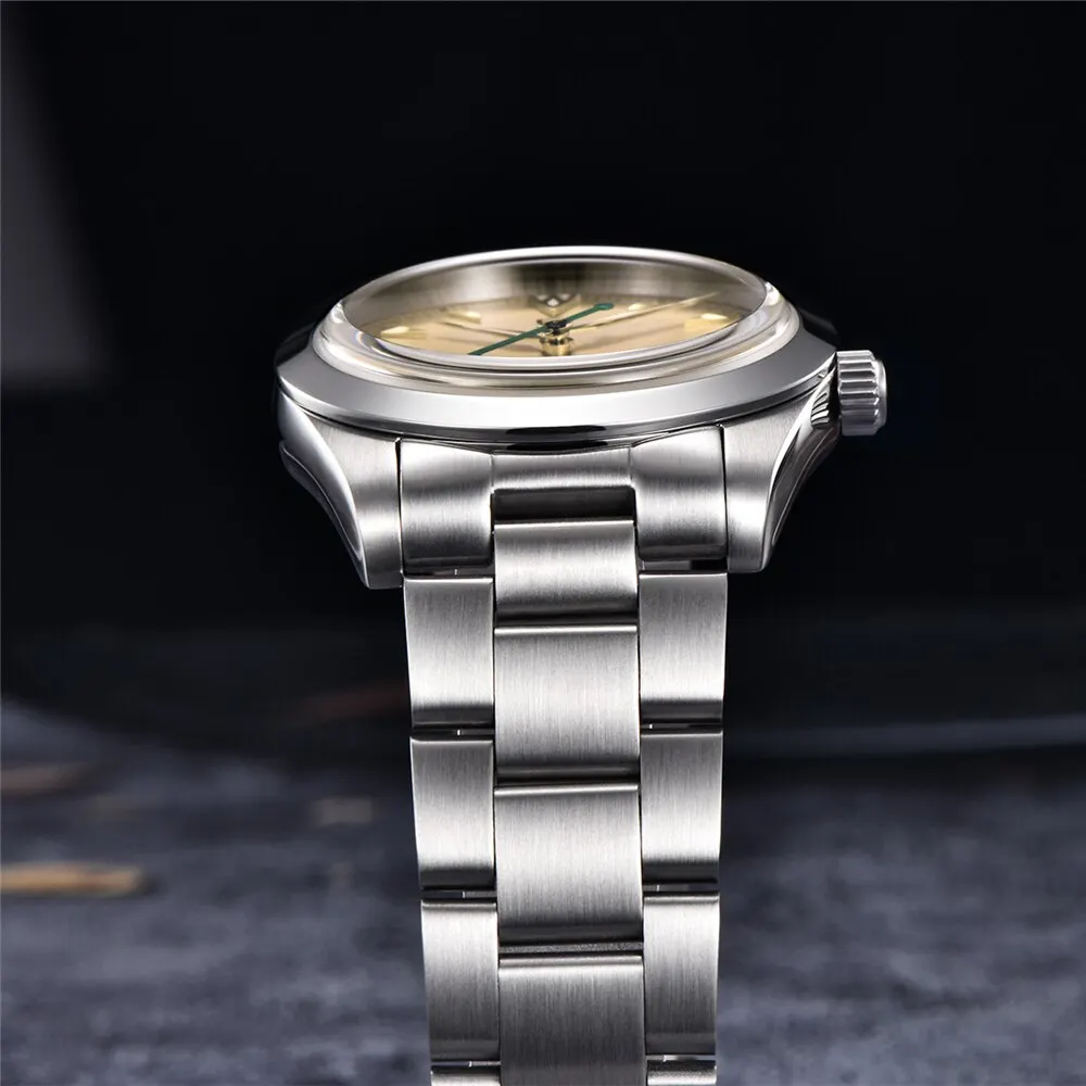 2022 New 36MM PAGANI Design PT5000 Men Retro Mechanical Watch Luxury Stainless Steel AR Sapphire 200m Waterproof Watch for Men