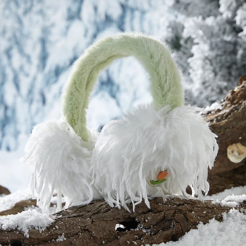 Winter New Plush Earmuffs Exquisite High Quality Colorful Flowing Woman Earmuffs Fashion Accessories Christmas Gifts