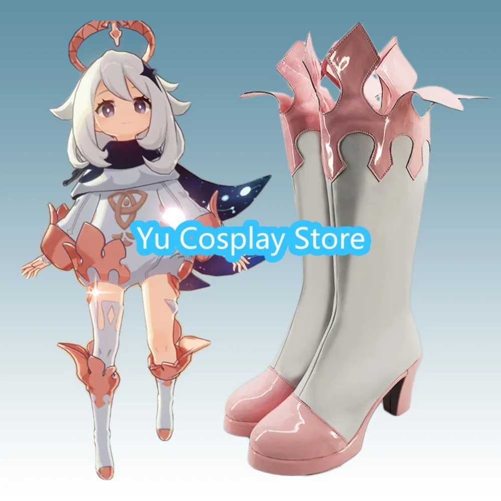 

Yu Cosplay Store Genshin Impact Paimon Cosplay Shoes Anime Cosplay Shoes Boots Halloween Costumes Props