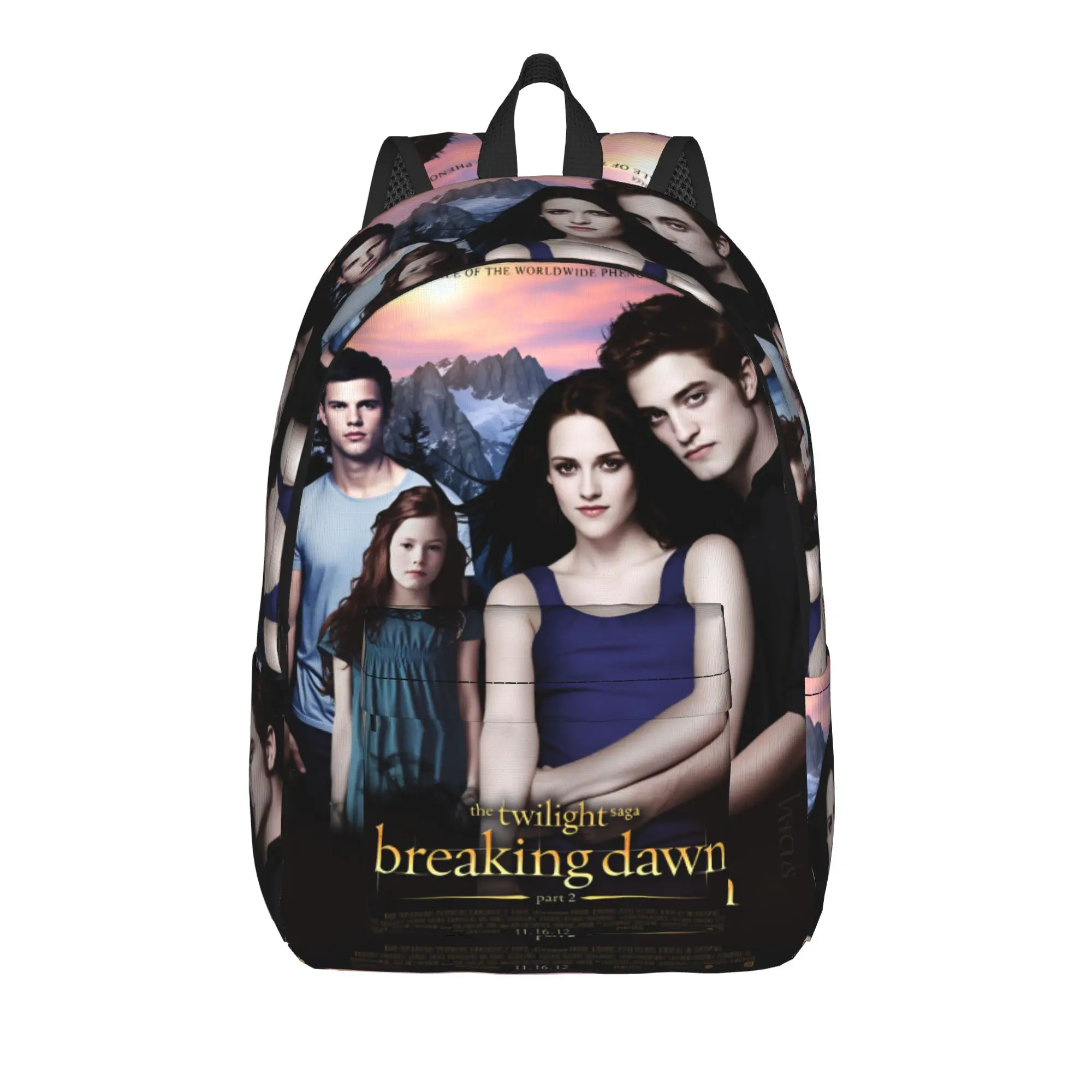Decor Edward Backpack The Twilight Saga Casual Backpacks Student Unisex Cycling Large High School Bags Colorful Rucksack