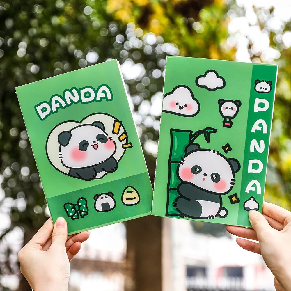 Adorable Panda A5 Stitched Notebook Cute Cartoon High Aesthetic for Student Prize Gift Idea