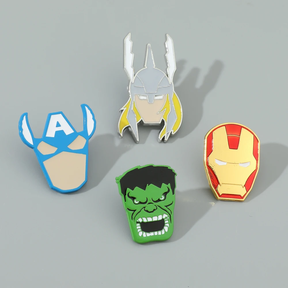 Avengers Marvel Pins for Backpacks Superhero Cute Badges for Jackets Cute Enamel Brooches Accessories Gift Fas Collect Jewelry