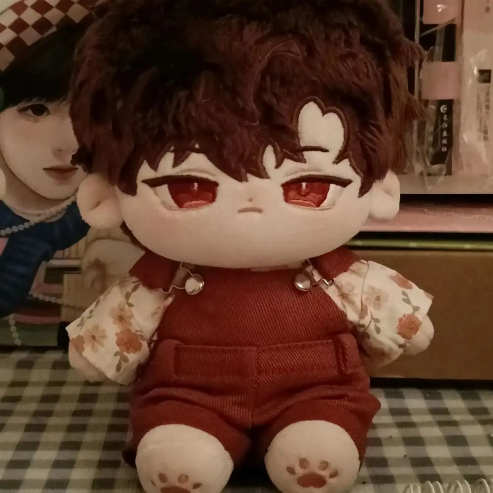 20cm Doll Clothes T-shirt Pants Mini Clothes Overalls Suit For Cotton Stuffed Dolls Toys Accessories Idol Doll Outfit T-shirt