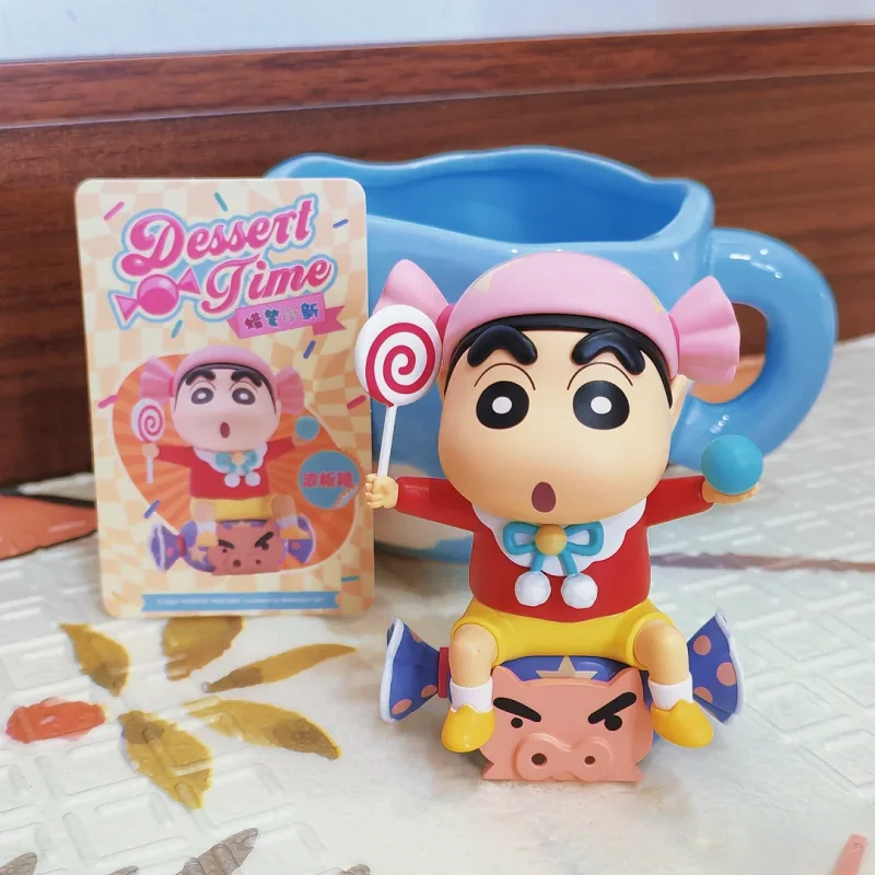 

52TOYS Crayon Shin Chan Dessert Time Blind Box Figure Anime Peripheral Collectible Trendy Play Doll Desktop Decor Surprise Gift