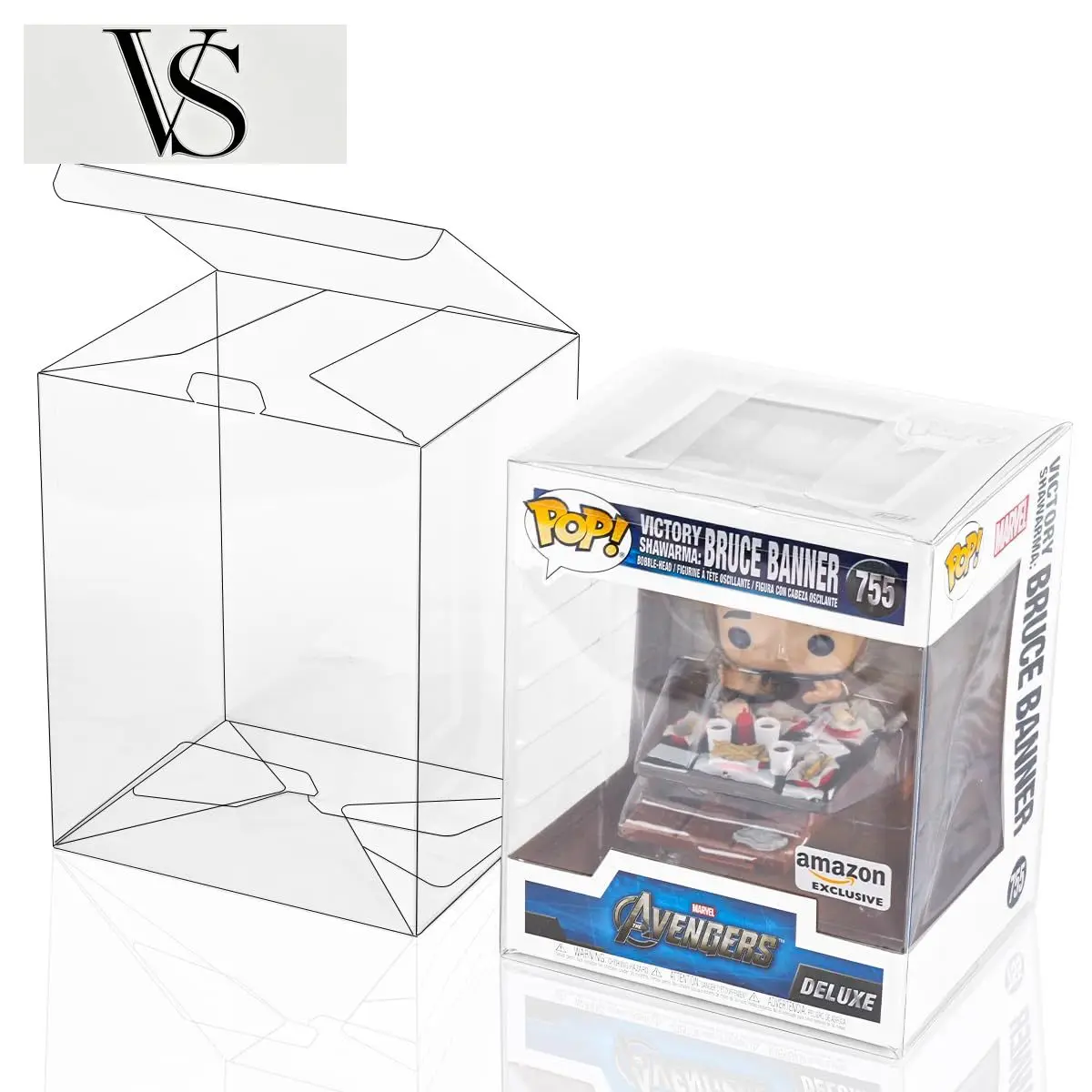 0.50 MM Thick Clear Scratch-Resistant PET Box Plastic Display Case Protector POP Protector for POP 6 Funko Inch Figures,