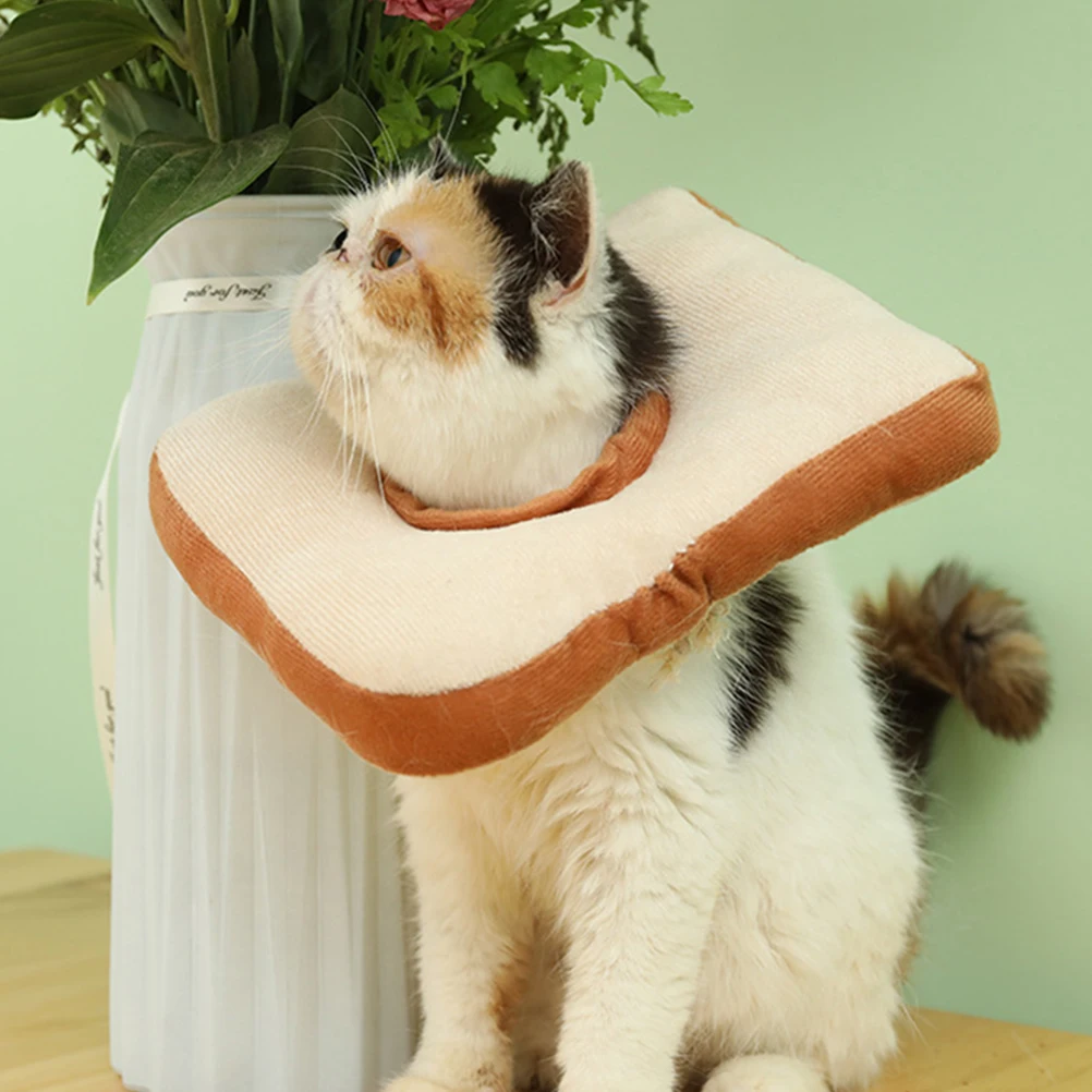 

Bread Shape Collar Bread Shape Pet Collar Soft Adjustable Cone L Size Fits 9 16 Pounds Prevent Licking Pet Supply Cat Recovery