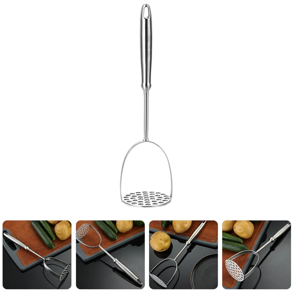 

Metal Potato Masher Stainless Steel Masher Comfortable Handle Kitchen Tool for Pumpkin Carrot Fruit Vegetable Puree Food