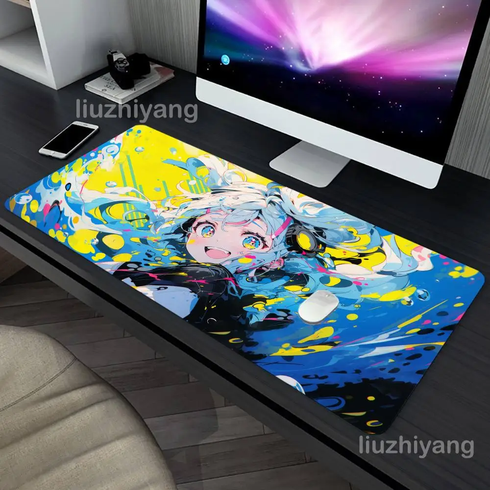 

Cute anime girl Mouse Pad Large Computer Office Game Table Mats XXL Rubber Anti-slip Gaming Keyboard Mousepads Long Desk Pads
